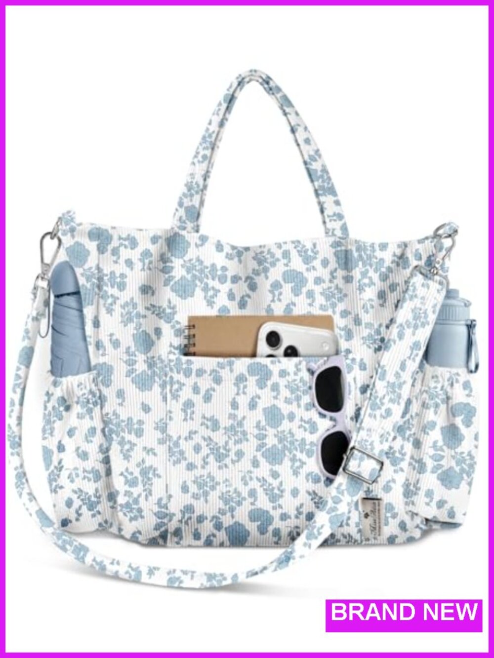 Corduroy Crossbody Tote Bag for Women Laptop